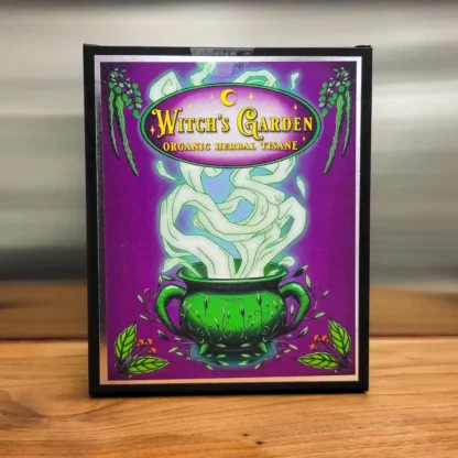 Witch's Garden is a half-caff hand blended all organic herbal tisane.