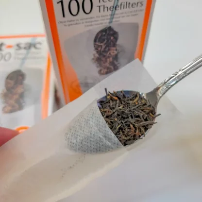 Open-ended fill your own paper tea pouches.