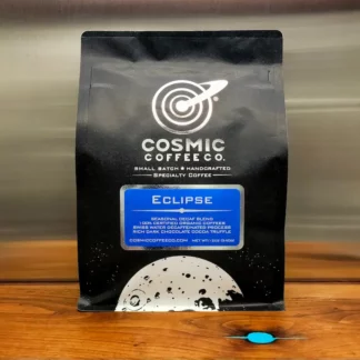 Decaffeinated seasonal blend. Certified organic and fair trade, 100% Arabica coffees. Cupping notes: Aromas of toasty marshmallow, chocolate covered graham cracker and red ripe cherries. Flavors of rich dark chocolate coco dusted truffle with a juicy peach center.